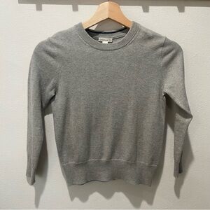Crewcuts Grey Cotton/Cashmere Blend Crewneck Sweater Size 6-7 EUC